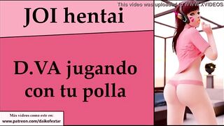 D.VA wants to play with your cock. sexy kinky JOI in Spanish.