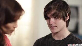 Busty gorgeous mature milf cougar stepmom rides stepsons cock