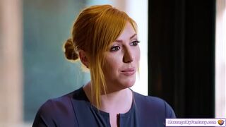 Busty gorgeous mature milf gives reporter a nuru massage