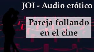 Hiding In The Cinema. dirty hardcore JOI In Spanish.