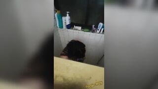 I record my Horny Stepmother while she is bathing (horny MILF)