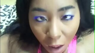 SEXY MIXED naughty MILF HALF EBONY & HALF ASIAN GETS FUCKED CROSS EYED BY THE ITALIAN POUND MACHINE