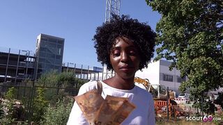 GERMAN SCOUT - BLACK EBONY hot MILF ZAAWAADI REAL PUBLIC PICKUP SEX FOR CASH IN BERLIN