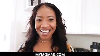 MyMom4K - Black hot stepmom alluring MILF September Reign healthy morning blowjob for her stepson