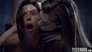 Big tits mature hot MILF patient has wild 3some with her young self