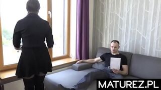 Polish hot milf - A mature lady from the cooperative