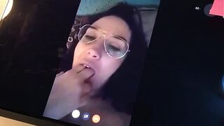 Spanish mature gorgeous milf sticking her tongue out on webcam so that they cum on her face. Leyva Hot ctdx