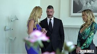 hot cougar MILF real estate agents fuck their client to close the deal part 4