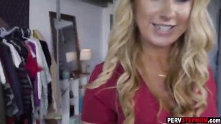 Horny freaky MILF erotic kinky stepmom paid attention on her young stepson