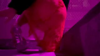 Italian horny beautiful erotic MILF Artemisia Love showing her juicy ass and high heels outdoor while smoking