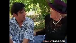 Pretty granny Seduces Young Guy