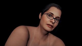 Horny granny Anal Riding Dildo