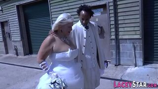 Sixtynining sexy granny bride rides and jerks
