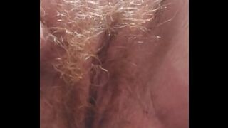 Grandma without panties under dress