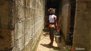 I was having my bath in my step grandma's local bathroom, my neighbor watched came to watch my nakedness, we fucked when i caught him