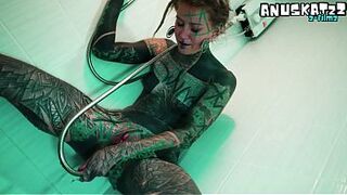 Solo Erotic college Masturbation Testing My New Shower Wand Toy