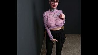 Stylish, bald hot milf, sexy slut