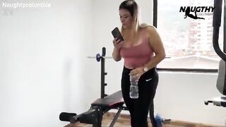 He masturbates in the gym when he talks to his lover