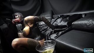 The Kinky Slut Queen "Dark Dea" pisses and gets fucked by her making him cum with an amazing fruit blowjob