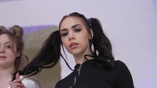 PISS First Triple Fisting - two young beauties in hot Group