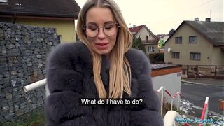 Public Agent Hot looking cougar MILF in Glasses has a perfect body for a hard fast pov fuck