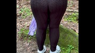 Amateur sexual wife exposes herself in public park