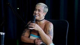 There's a mixed audience, she's a wild MILF, she got a blowjob and has been very angry, so she chooses her battles - Just Joana (WATCH ON: SHEER/RED)