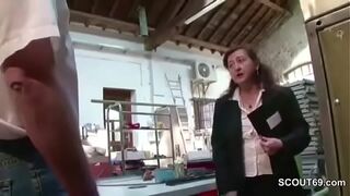 German naughty sexy MILF Cougar MILF in Stockings Seduce to Fuck Public