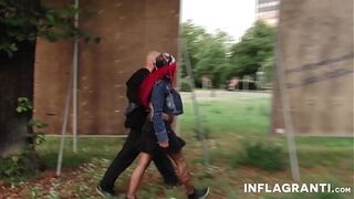 Tattooed beautiful erotic milf fucking outdoors