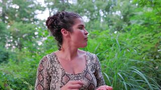 Thong bodysuit - hot cougar MILF on the trail