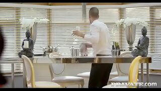 Ania Kinski, the mature sexy MILF and the Waiter