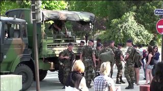 Eiffel Tower PUBLIC sex orgy erotic threesome