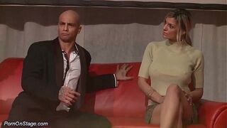 wild 3some fuck orgy in public